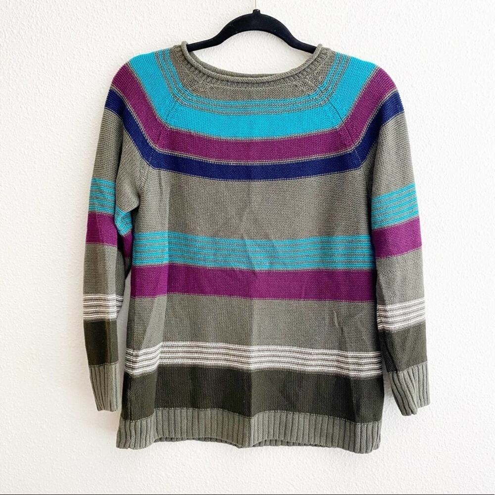 American Living Linen Blend Striped Sweater